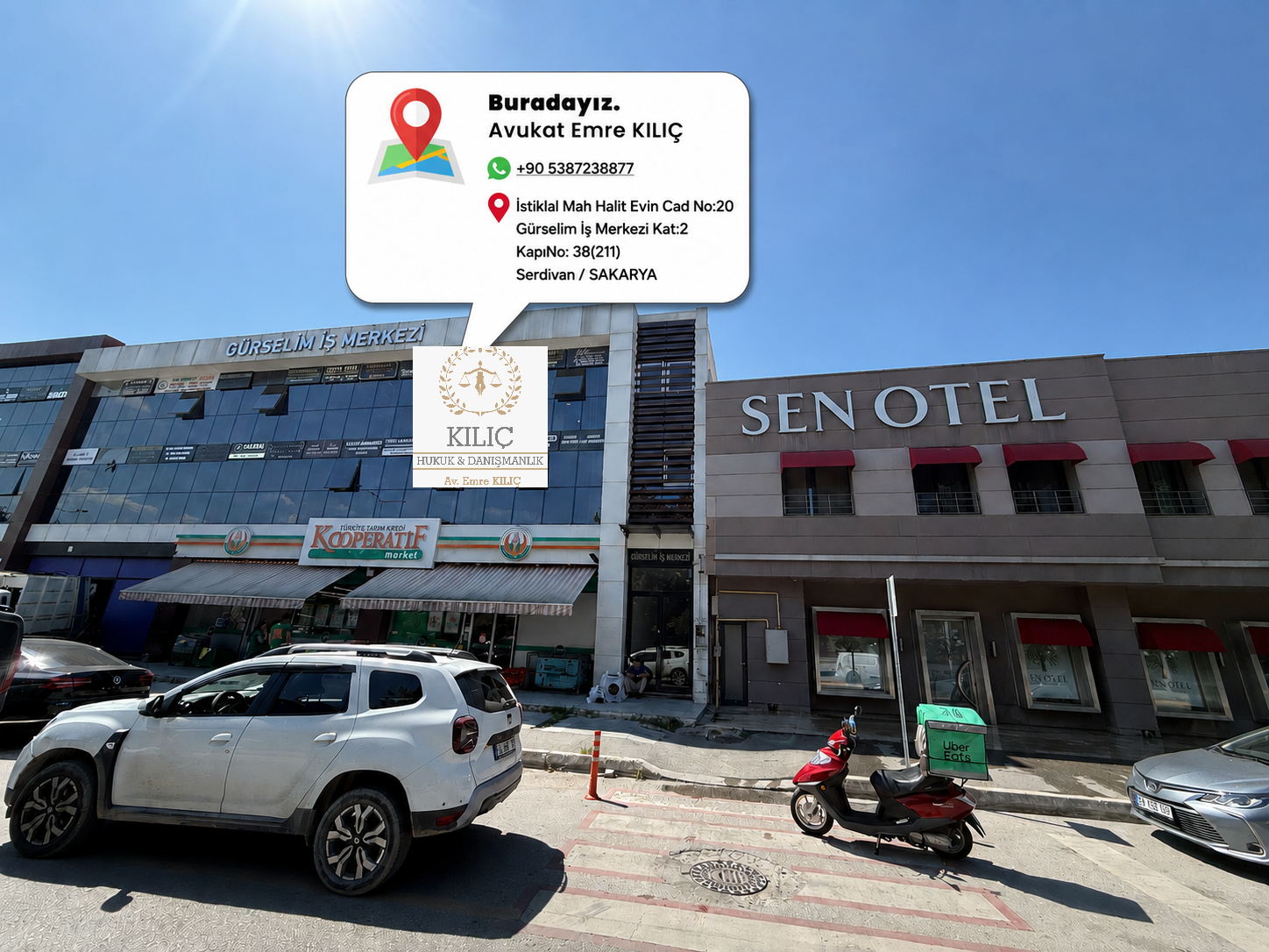 Avukat Emre Kılıç ofis konum görseli — büyütmek için tıklayın